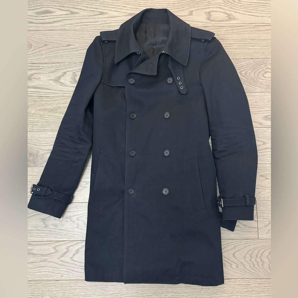 Men's The Kooples Dark Navy Double-Breasted Coat